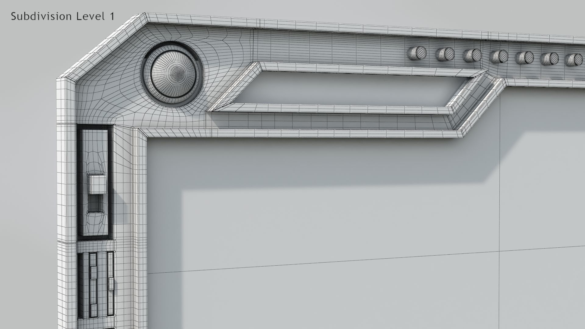 Sci-fi Window Low-poly 3D model_11