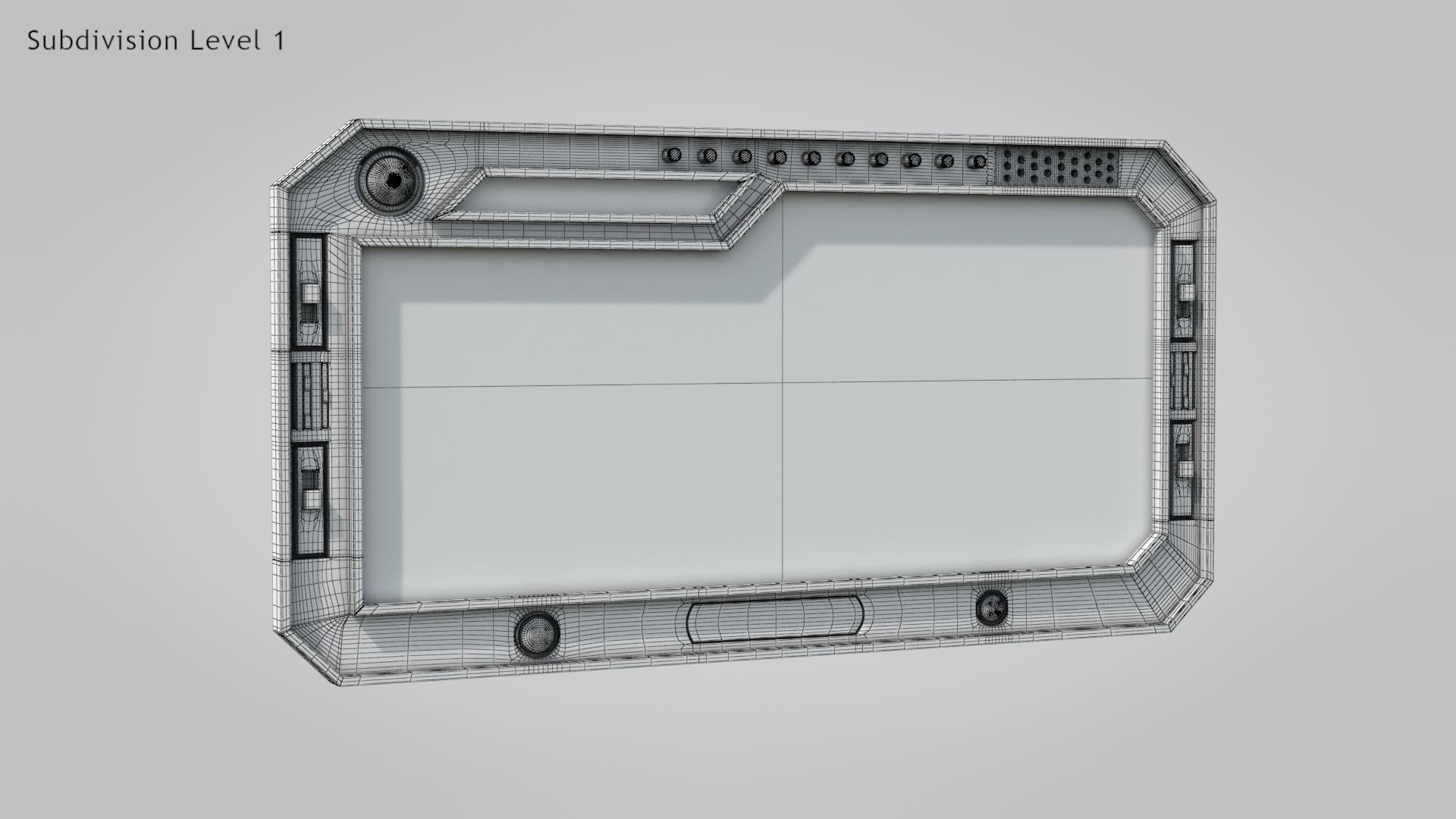 Sci-fi Window Low-poly 3D model_7
