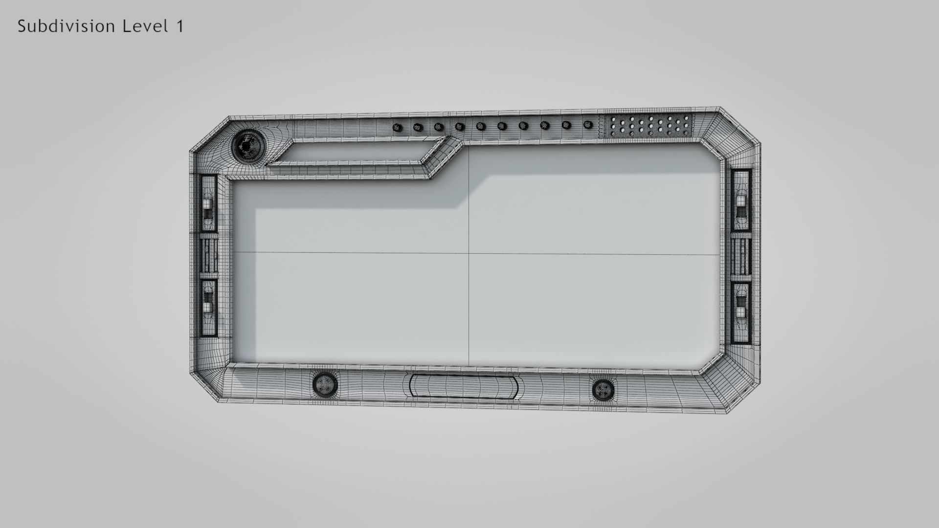 Sci-fi Window Low-poly 3D model_9