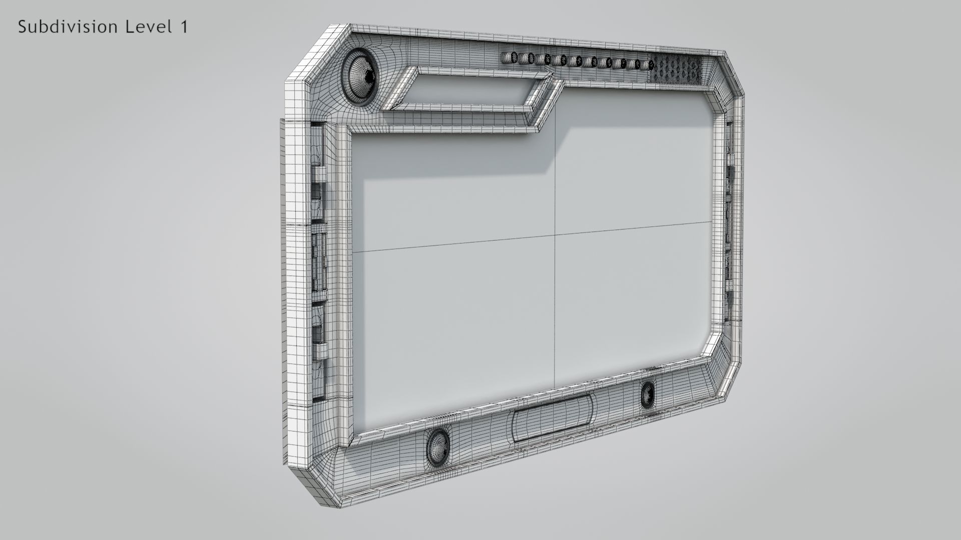 Sci-fi Window Low-poly 3D model_13
