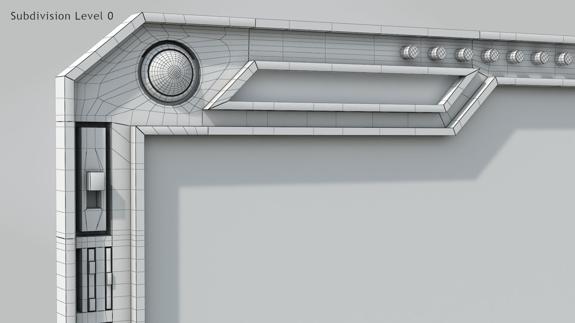 Sci-fi Window Low-poly 3D model_12