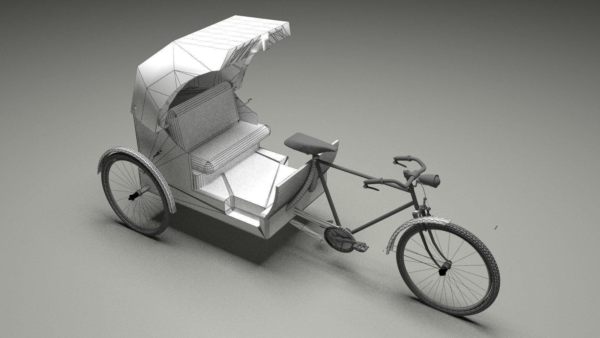 Bike Rickshaw 3 3D model_5