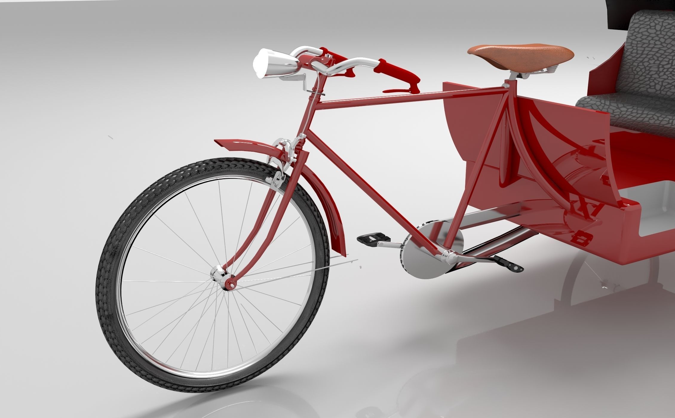 Bike Rickshaw 3 3D model_1