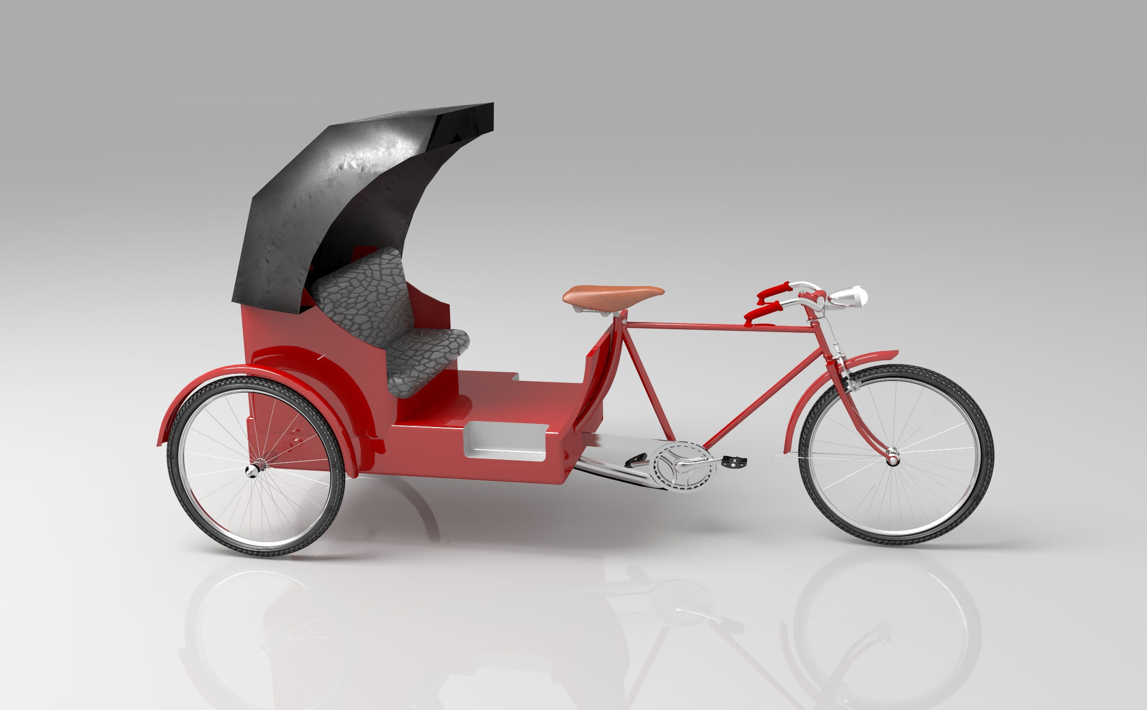 Bike Rickshaw 3 3D model_2