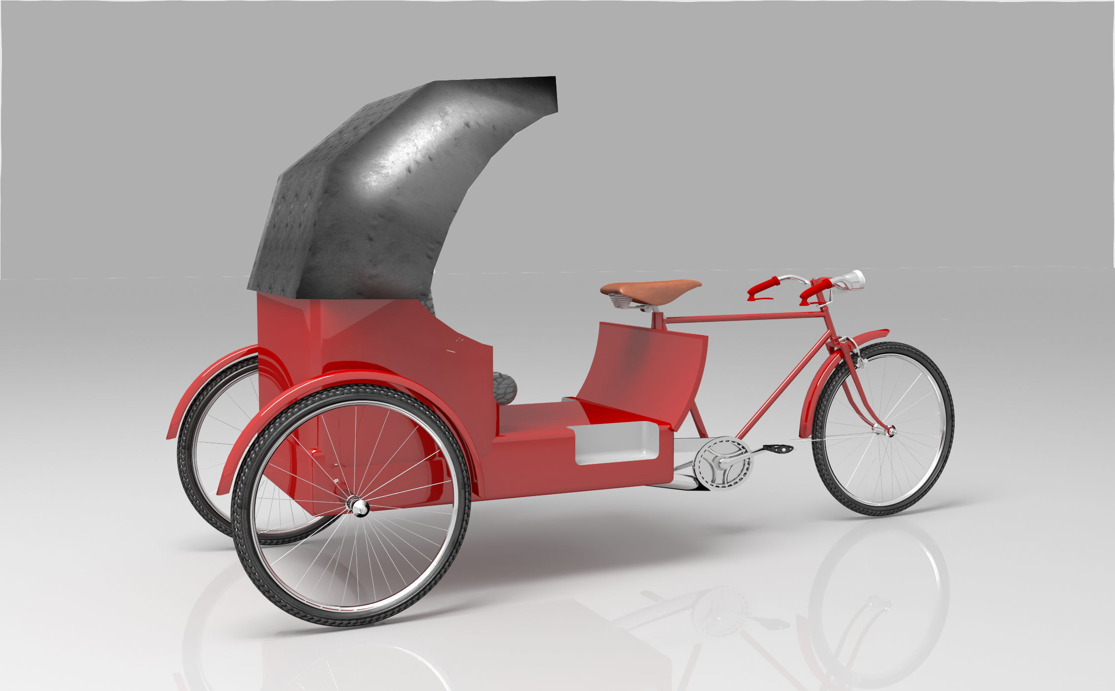Bike Rickshaw 3 3D model_3