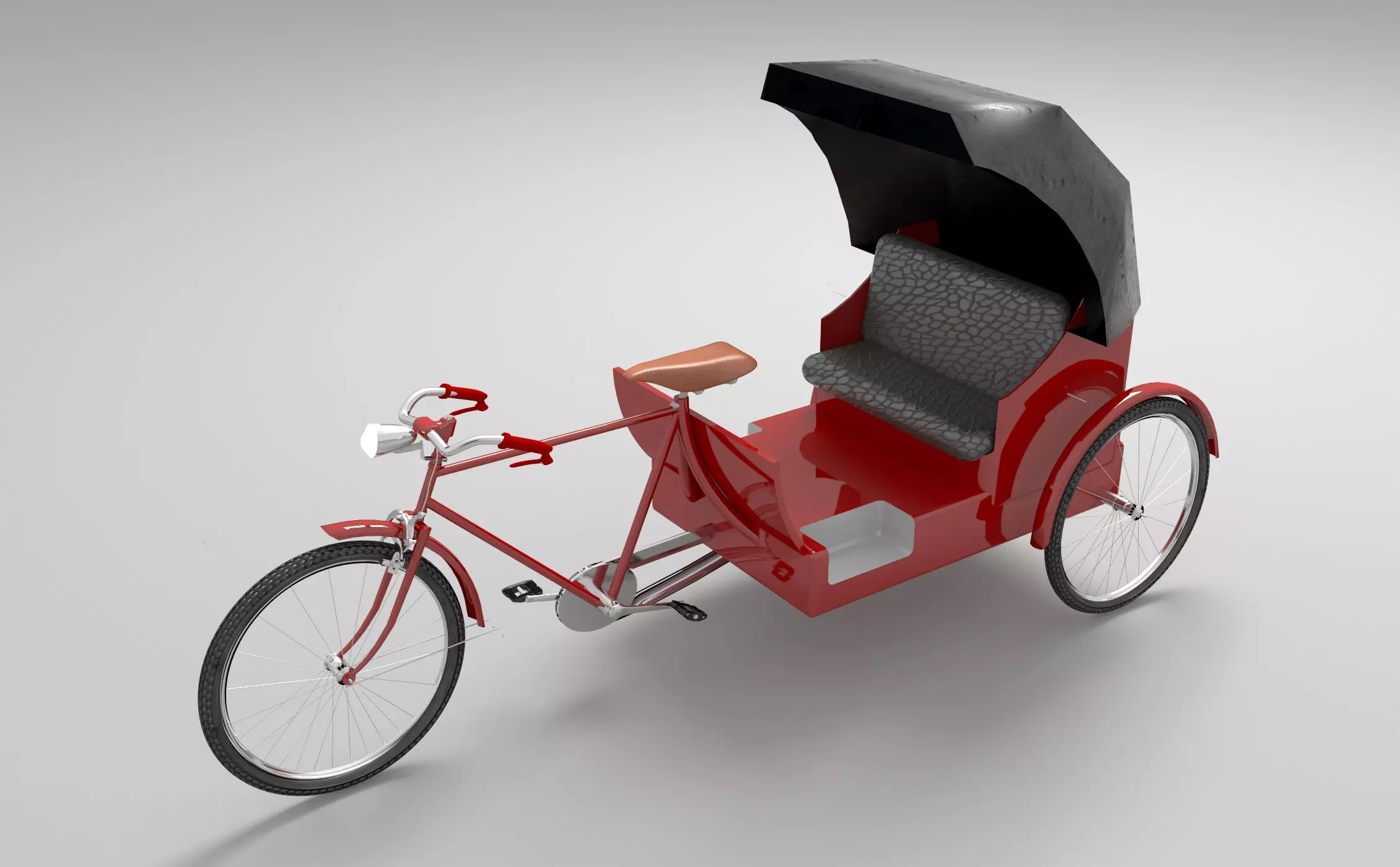 Bike Rickshaw 3 3D model_0