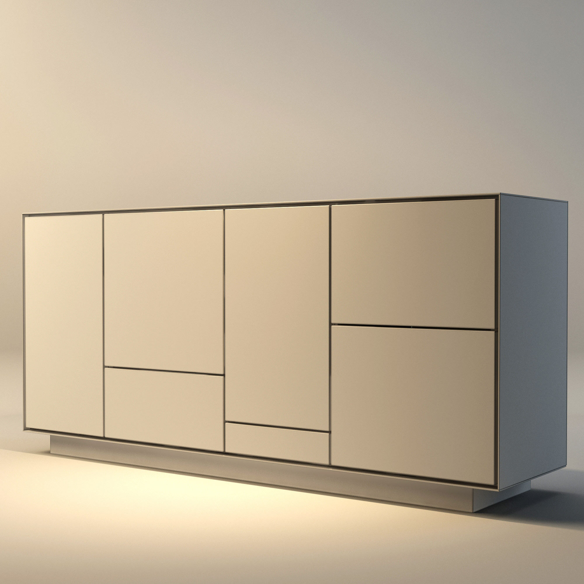 Sideboard Rialto MODULO 4 RIVA 1920 3D model_2