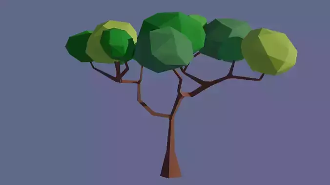 3D Low Poly Tree model 