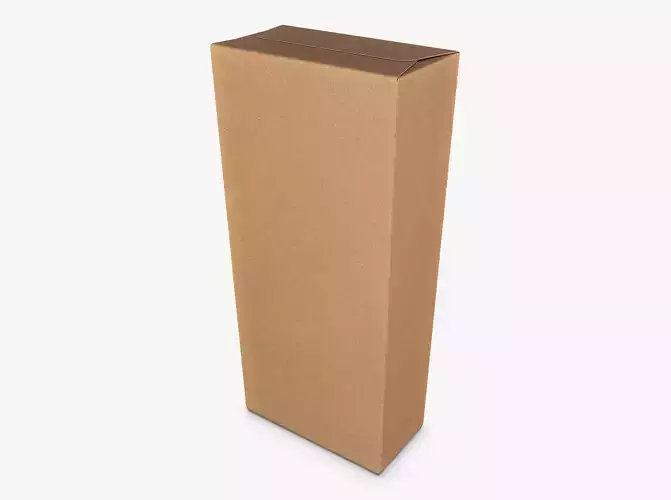 Package Cardboard Trapezoid Box M 2 3D model