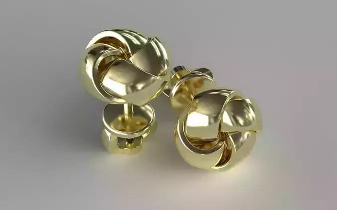 Model024e Knot Earring 3D print model