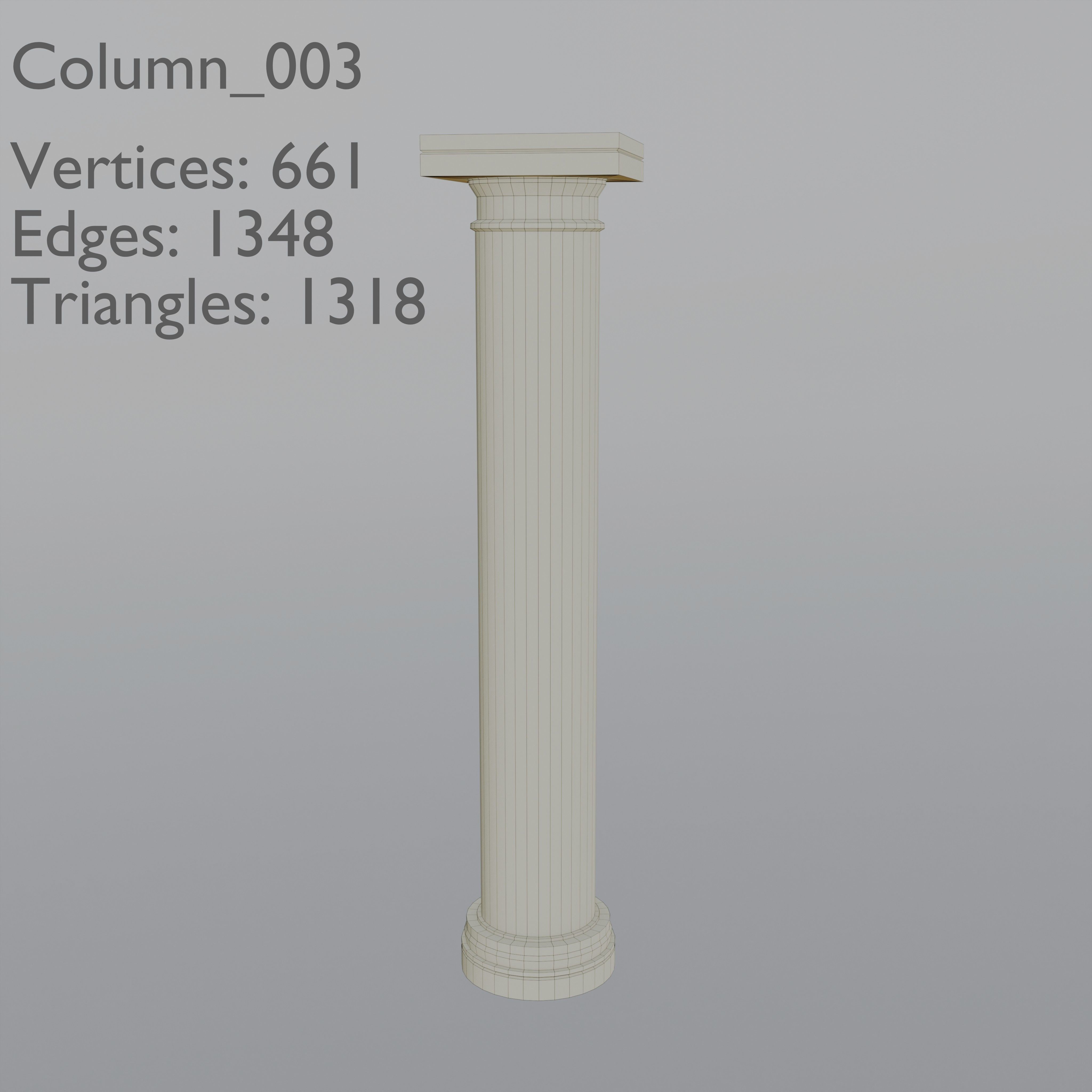 Columns  Free low-poly 3D model_4