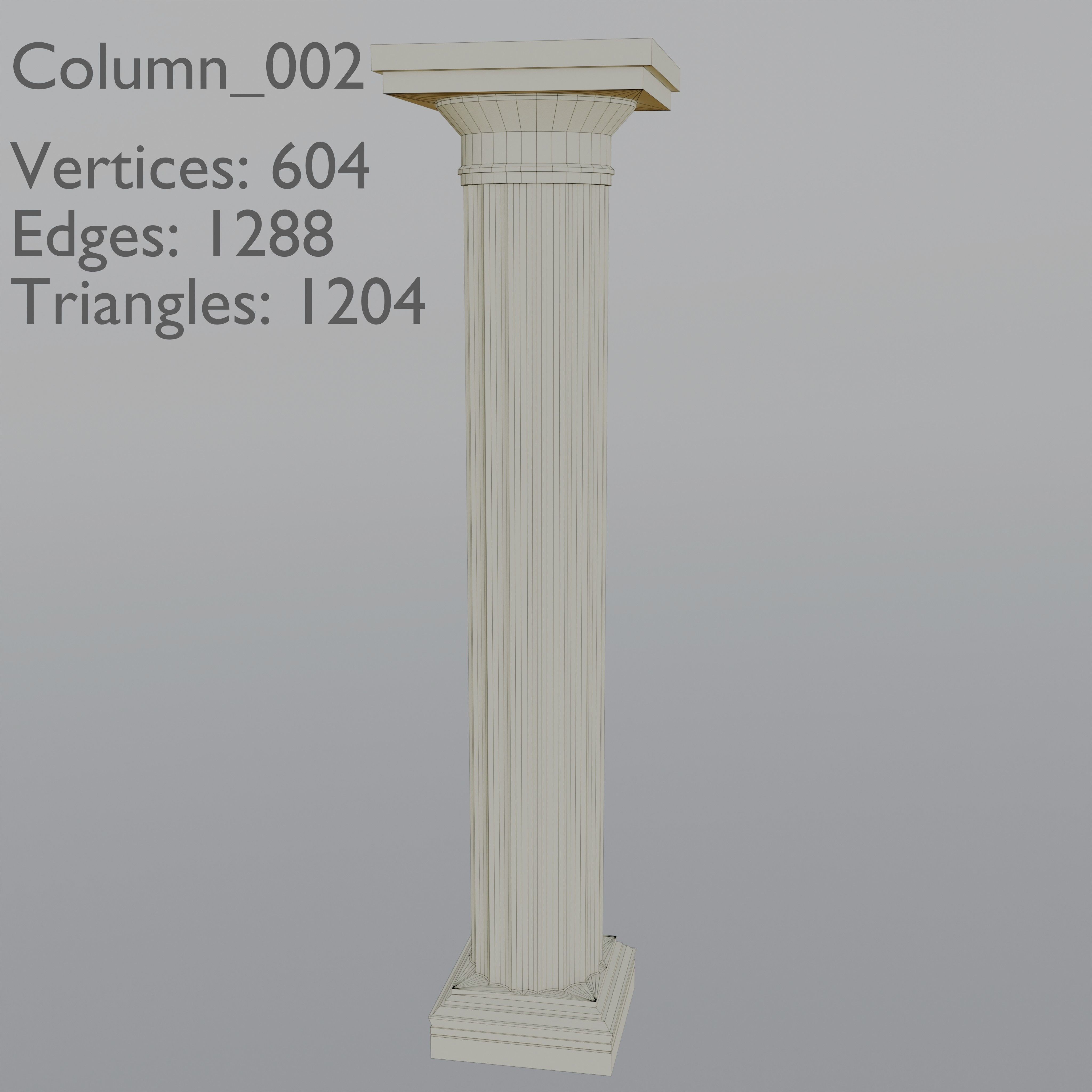 Columns  Free low-poly 3D model_3
