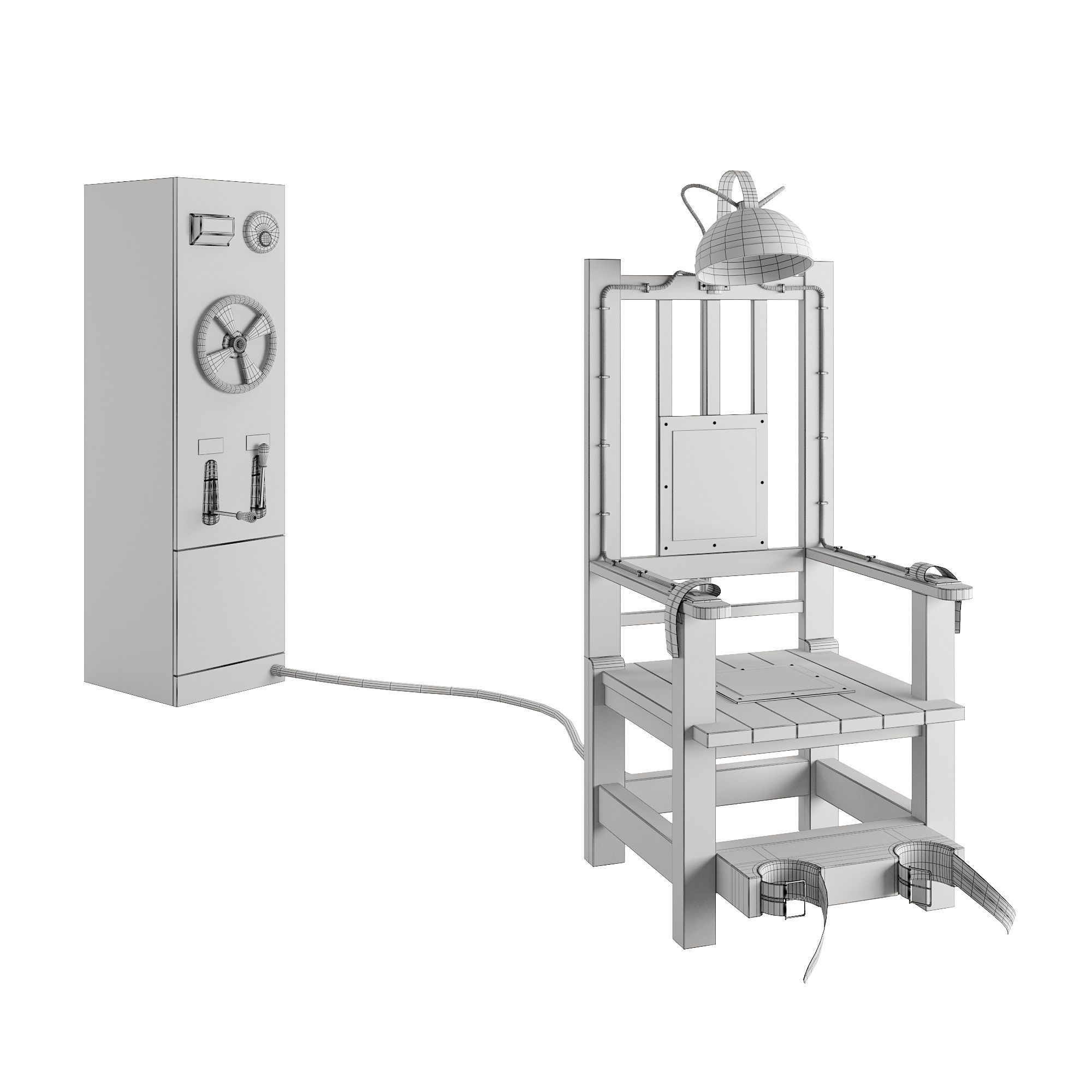 Electric Chair 3D model_8