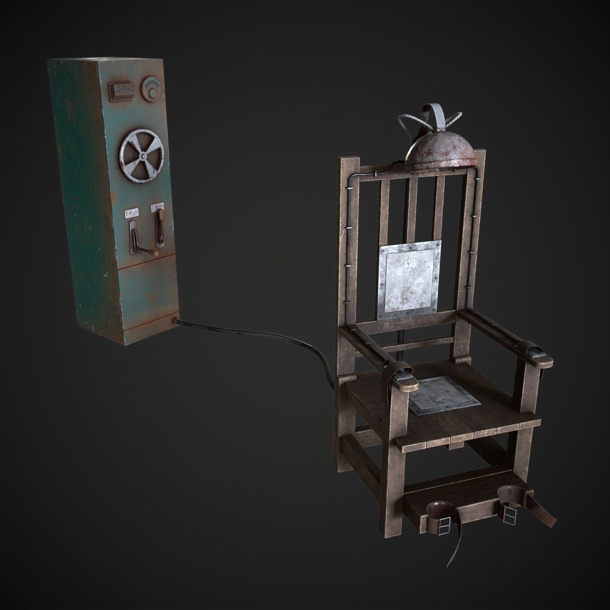 Electric Chair 3D model_7