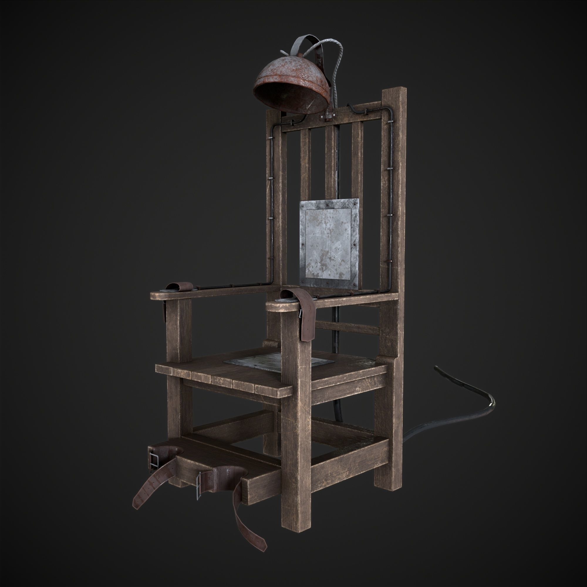 Electric Chair 3D model_2