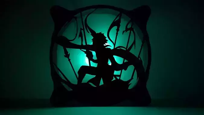 Genshin Impact Xiao PC fan cover  3D print model