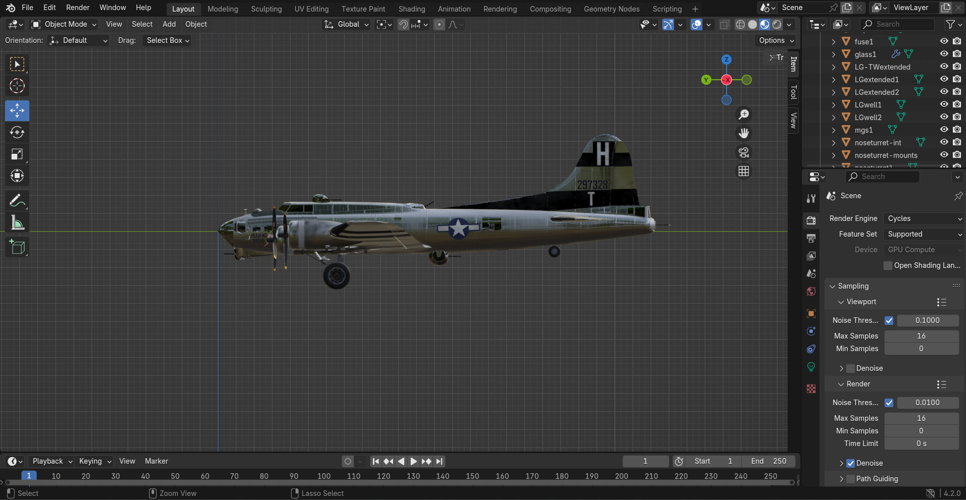 B-17G Flying Fortress Heavens Above 3D model_2