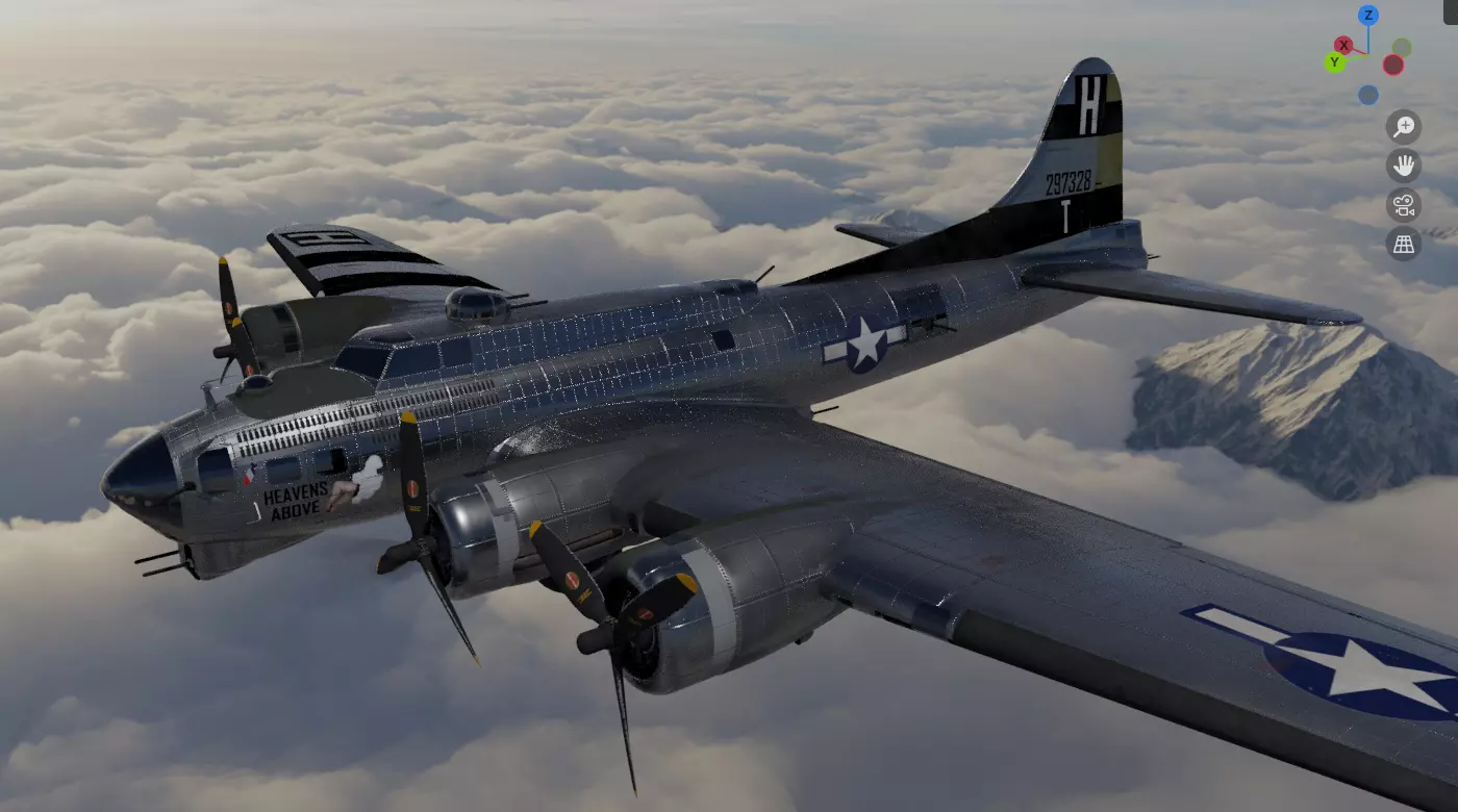 B-17G Flying Fortress Heavens Above 3D model_0