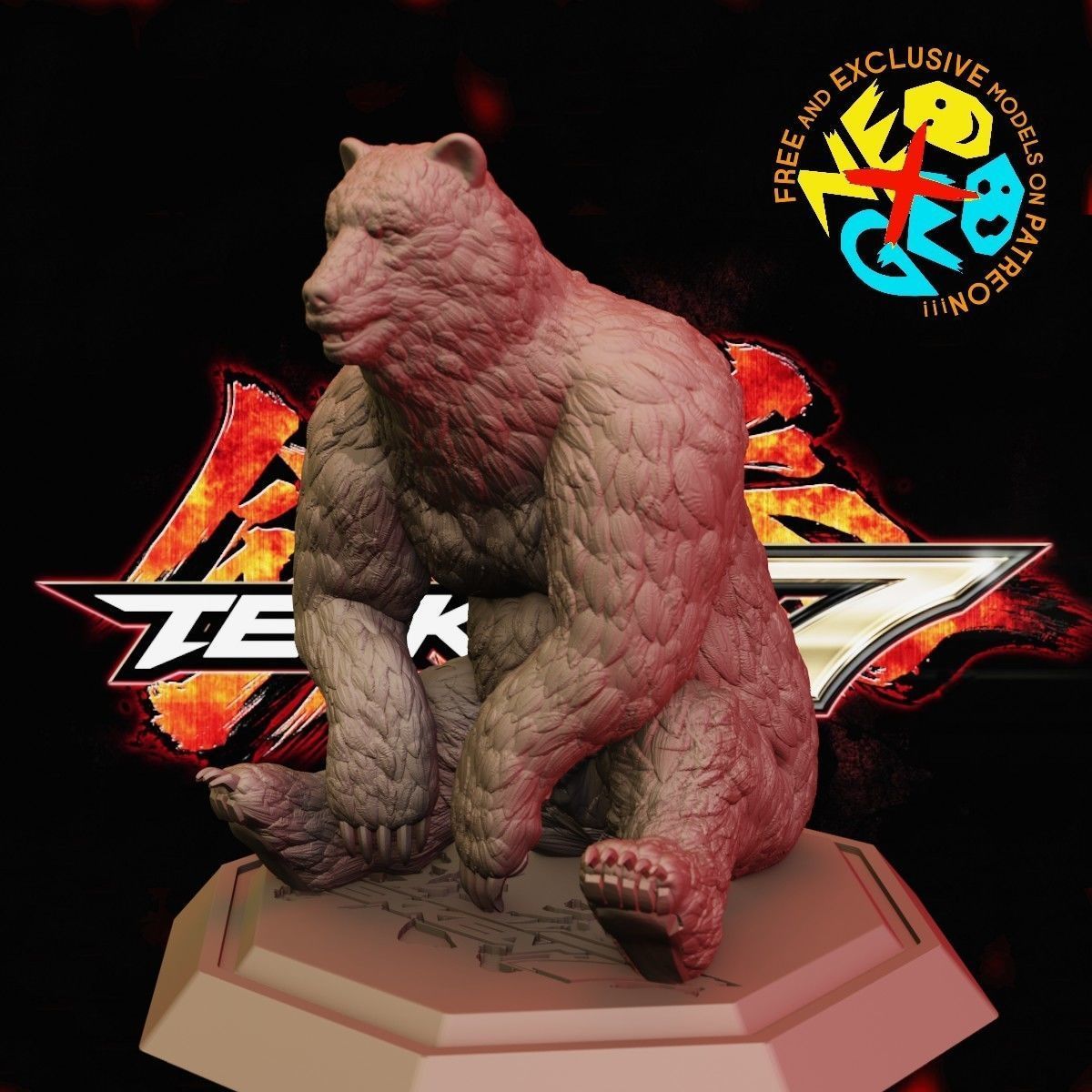 KUMA - TEKKEN 7 3D print model_1