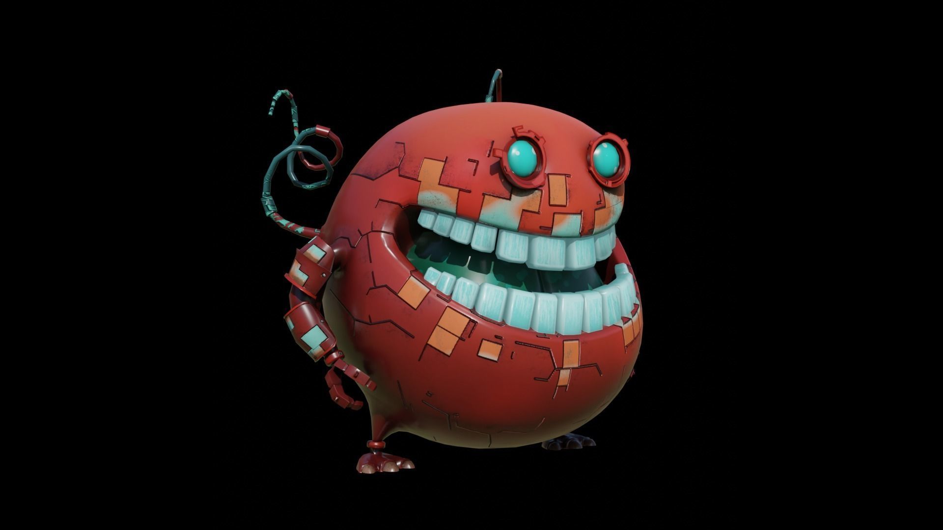 Funny Monster model Low-poly 3D model_4