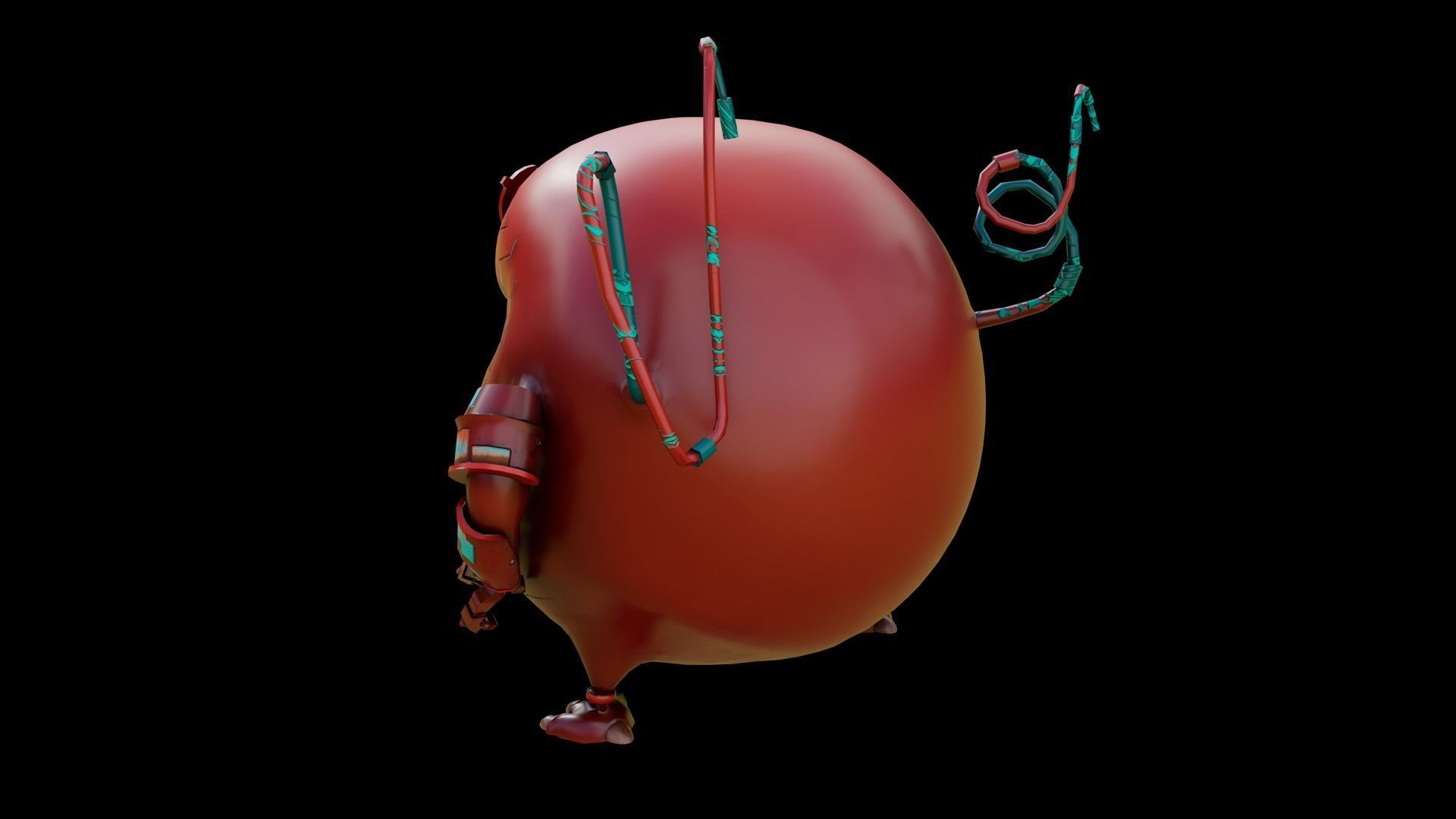 Funny Monster model Low-poly 3D model_3