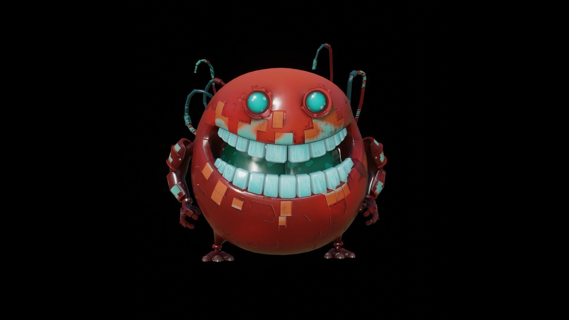 Funny Monster model Low-poly 3D model_5