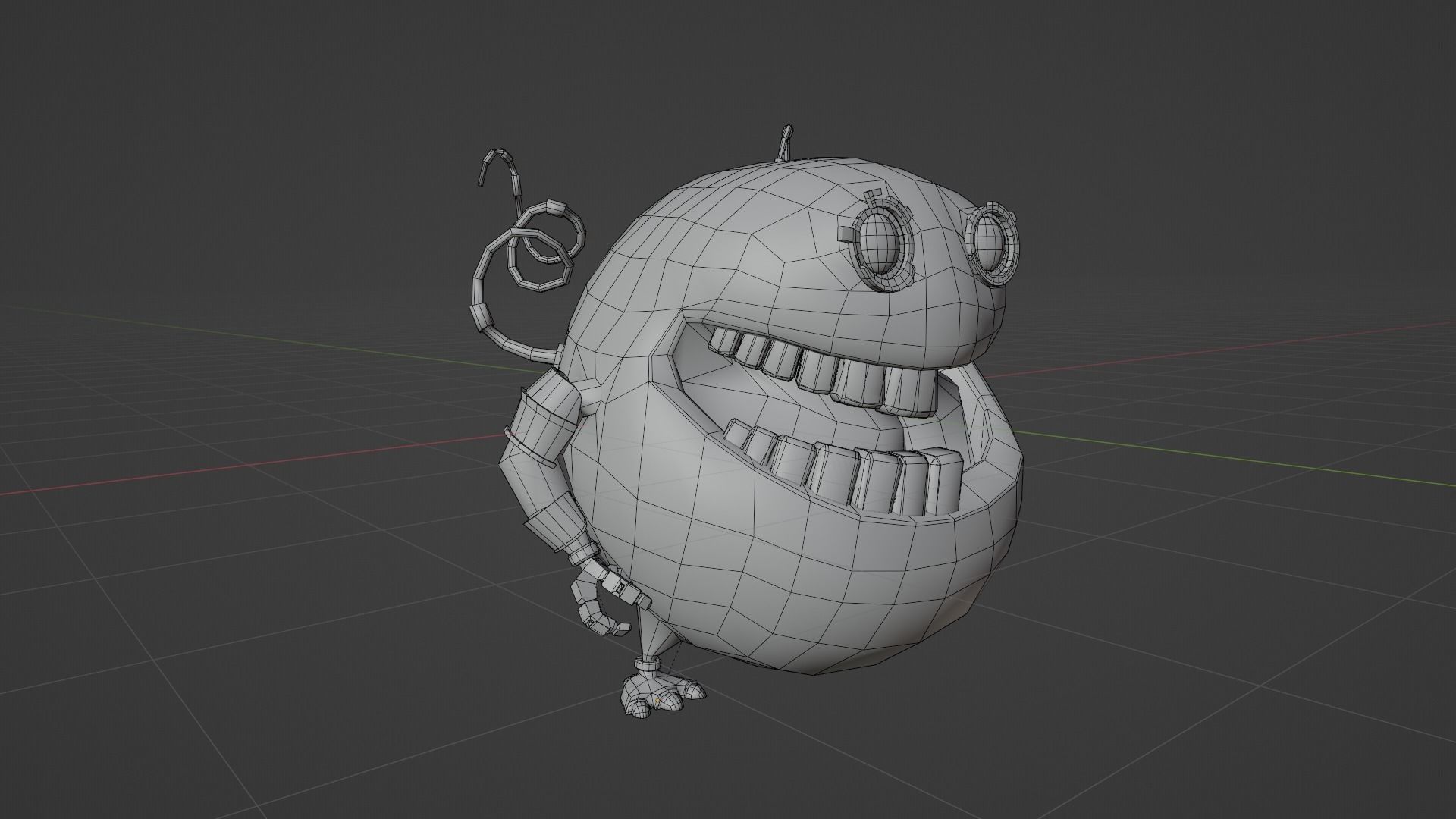 Funny Monster model Low-poly 3D model_2