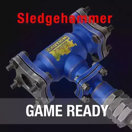 sledgehammer Low-poly 3D model