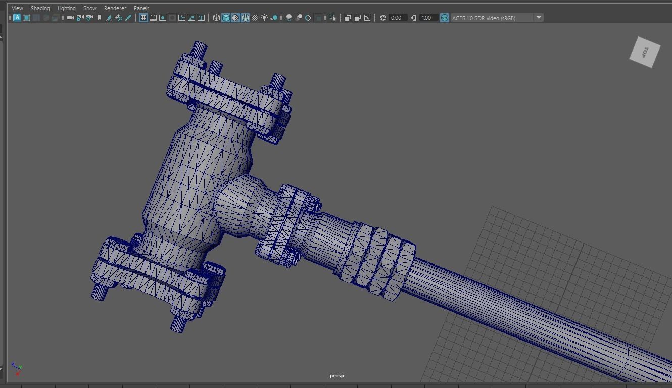 sledgehammer Low-poly 3D model_12