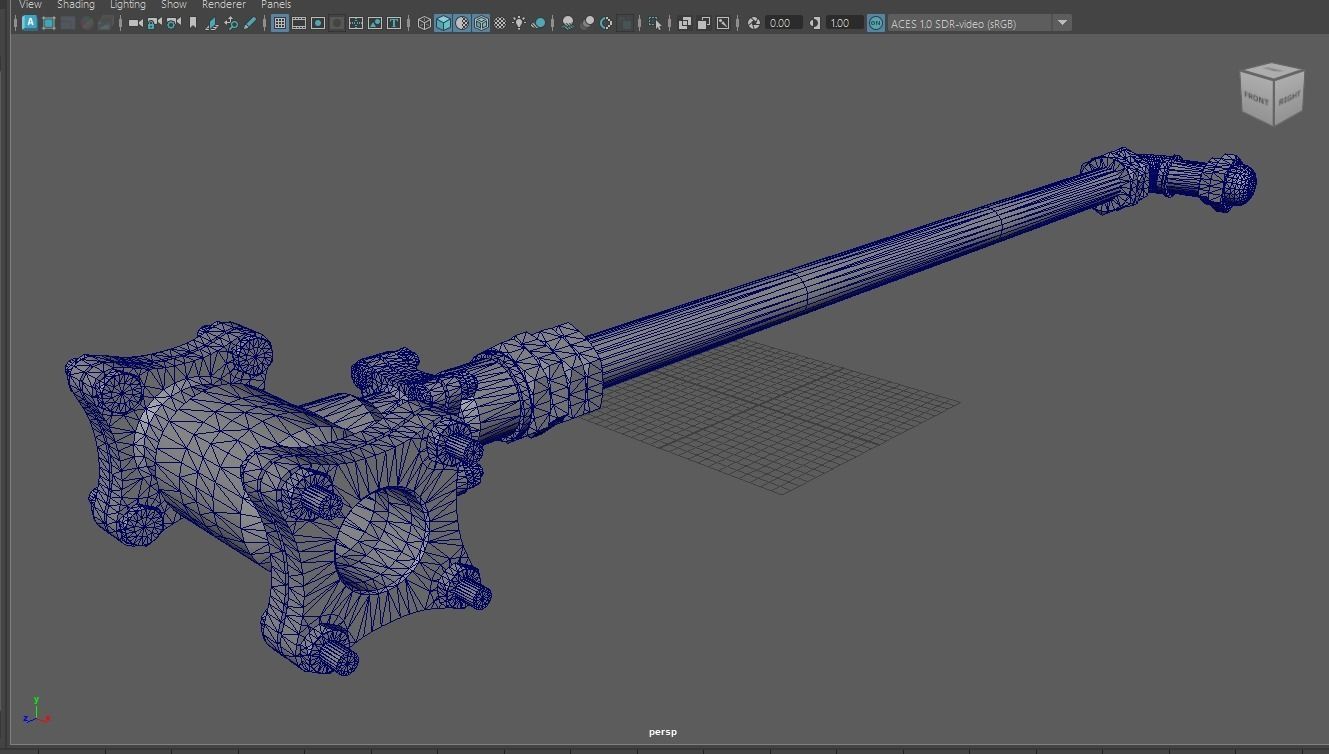 sledgehammer Low-poly 3D model_13