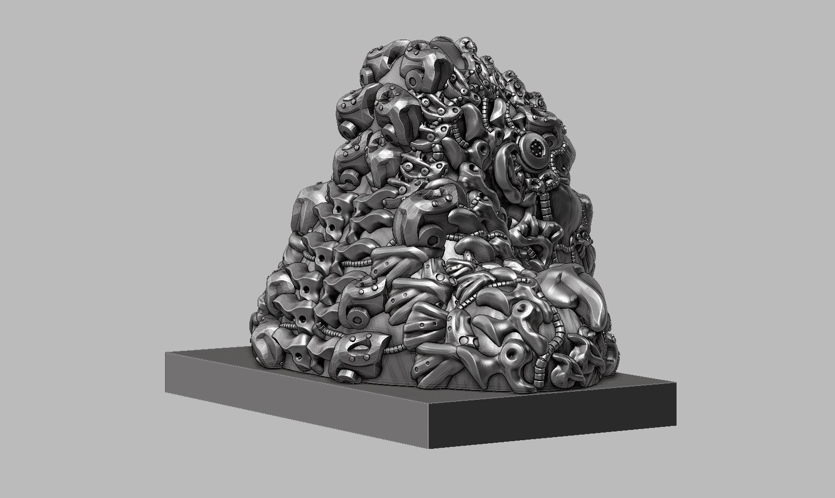 Robotic Gorilla head  3D print model_4