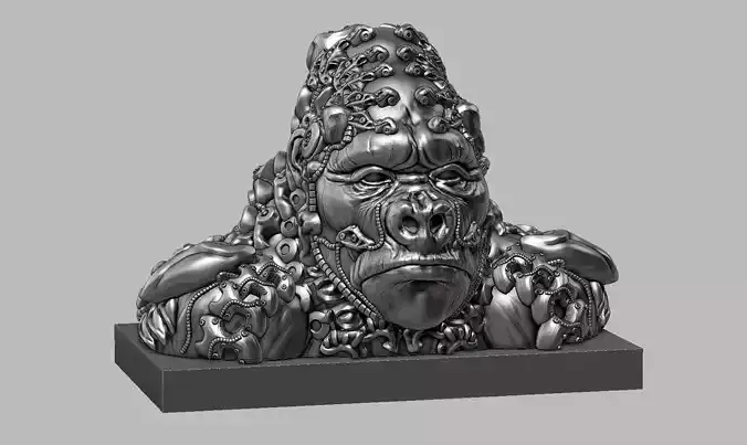 Robotic Gorilla head  3D print model