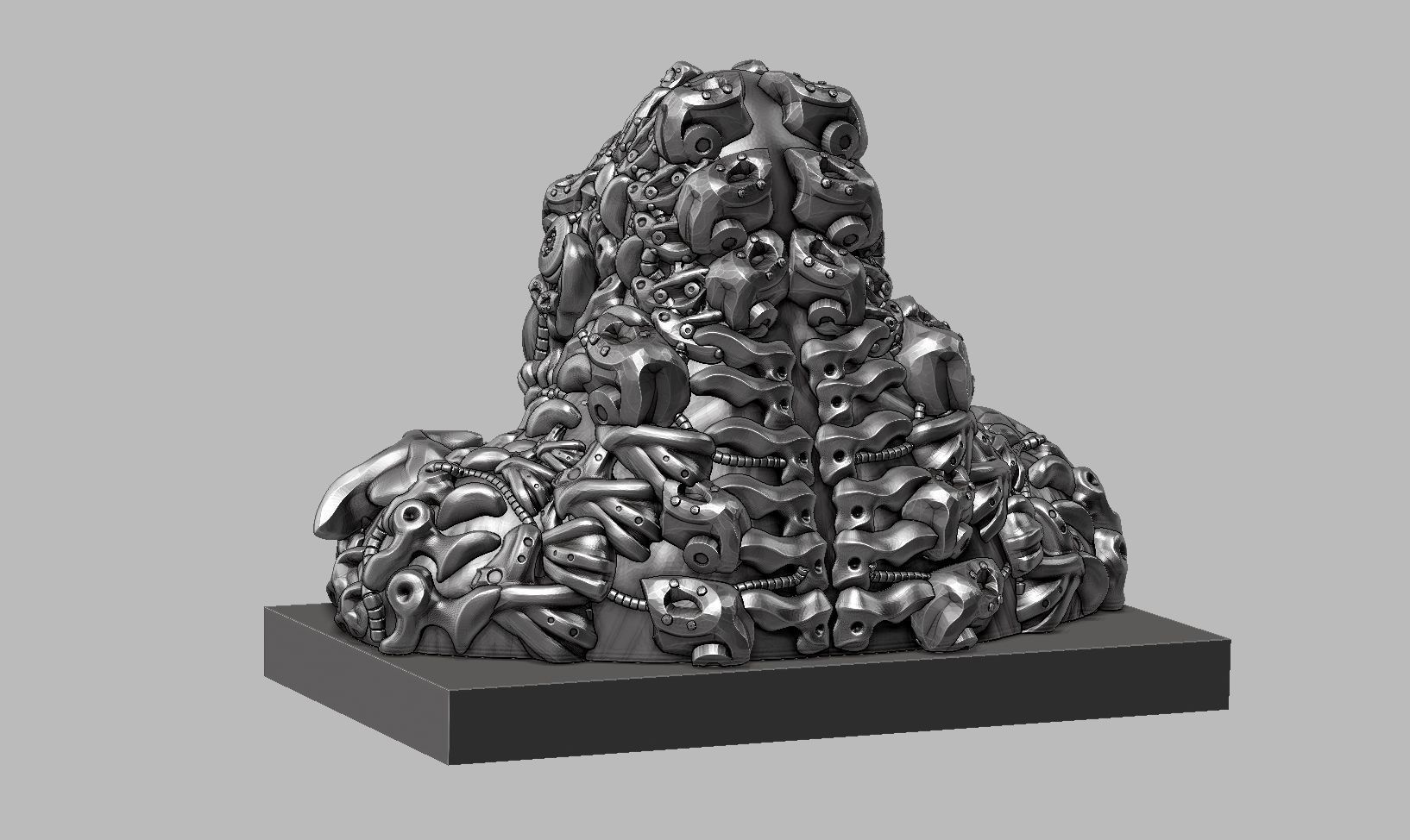 Robotic Gorilla head  3D print model_5