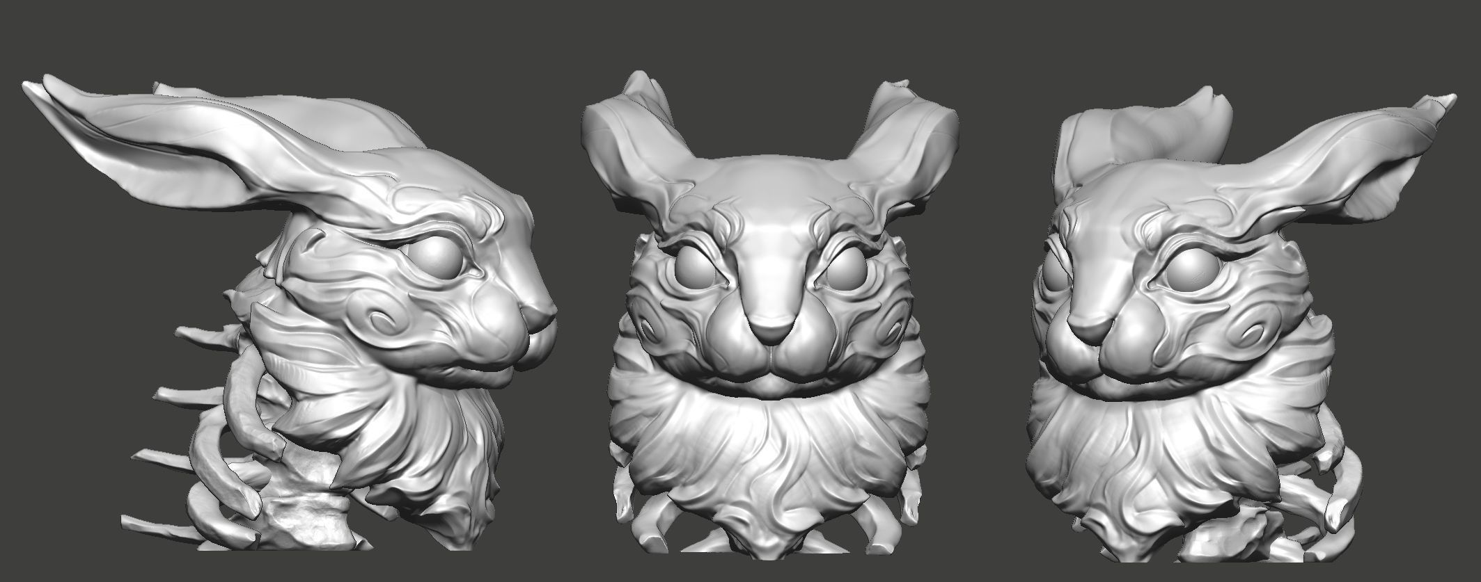 Rabbit Skeleton  3D print model_5