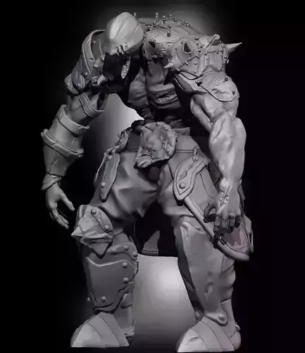  Leather Golem 3D print model