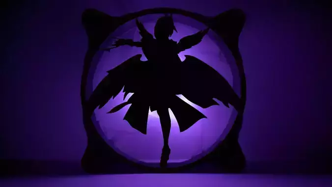 Genshin Impact Kujou Sara PC fan cover  3D print model