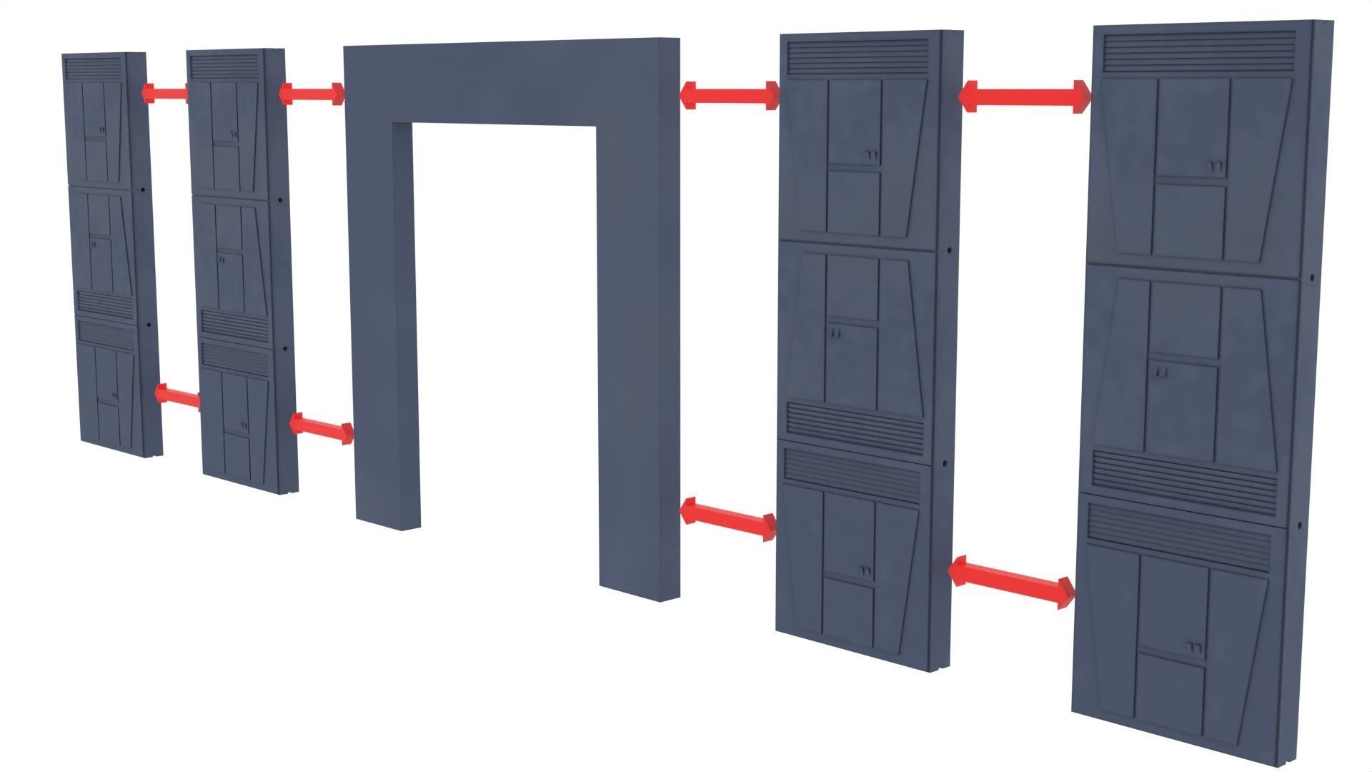Set 6 - Death Star Conference Room 1-6 scale Hottoys 3D print model_53