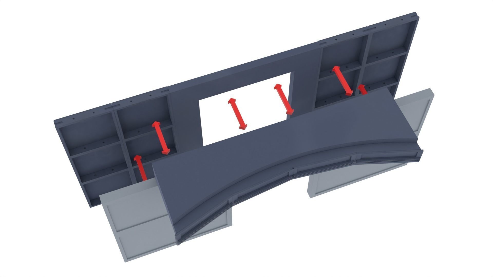 Set 6 - Death Star Conference Room 1-6 scale Hottoys 3D print model_49