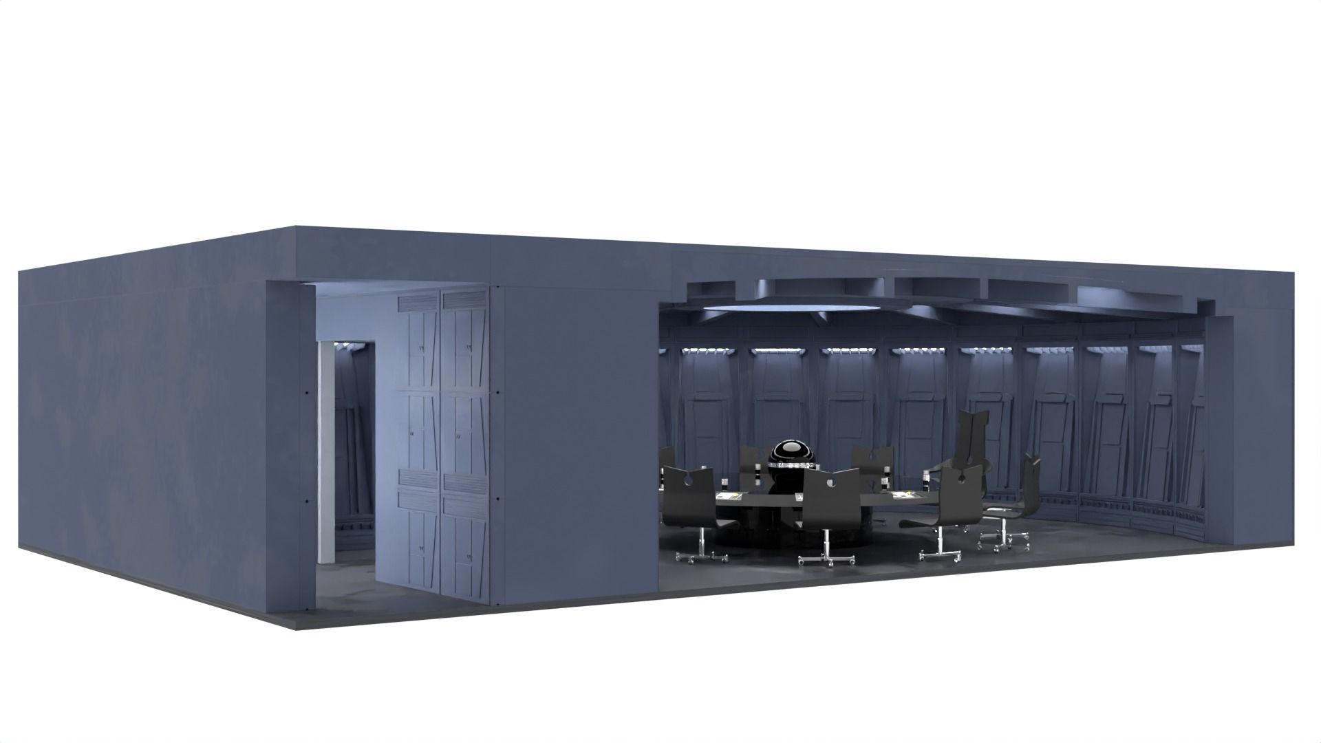 Set 6 - Death Star Conference Room 1-6 scale Hottoys 3D print model_11