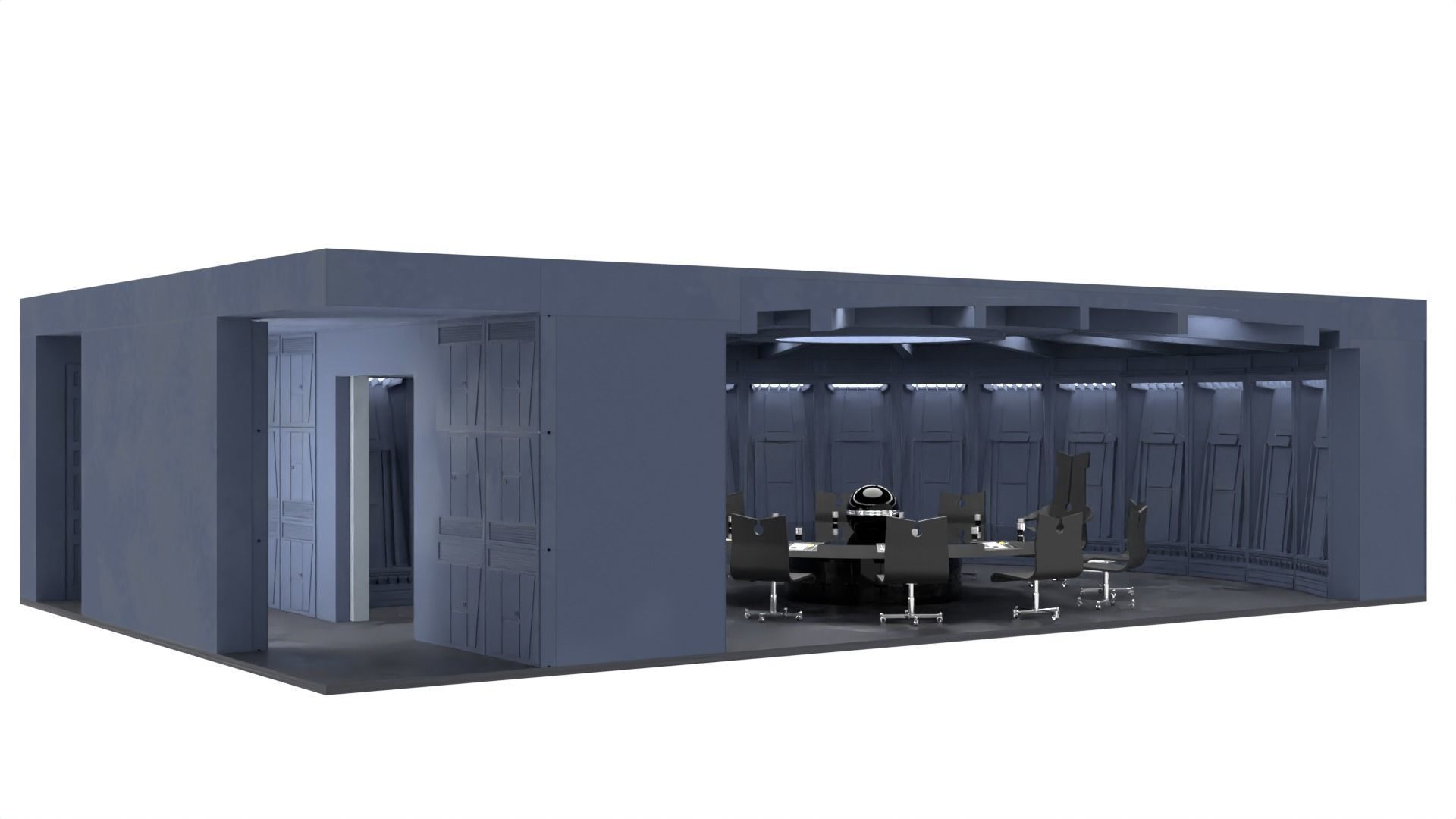 Set 6 - Death Star Conference Room 1-12 scale Blackseries  3D print model_16