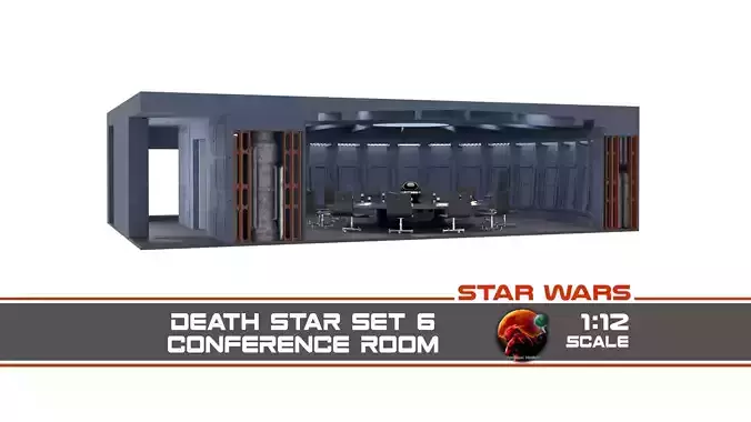 Set 6 - Death Star Conference Room 1-12 scale Blackseries  3D print model