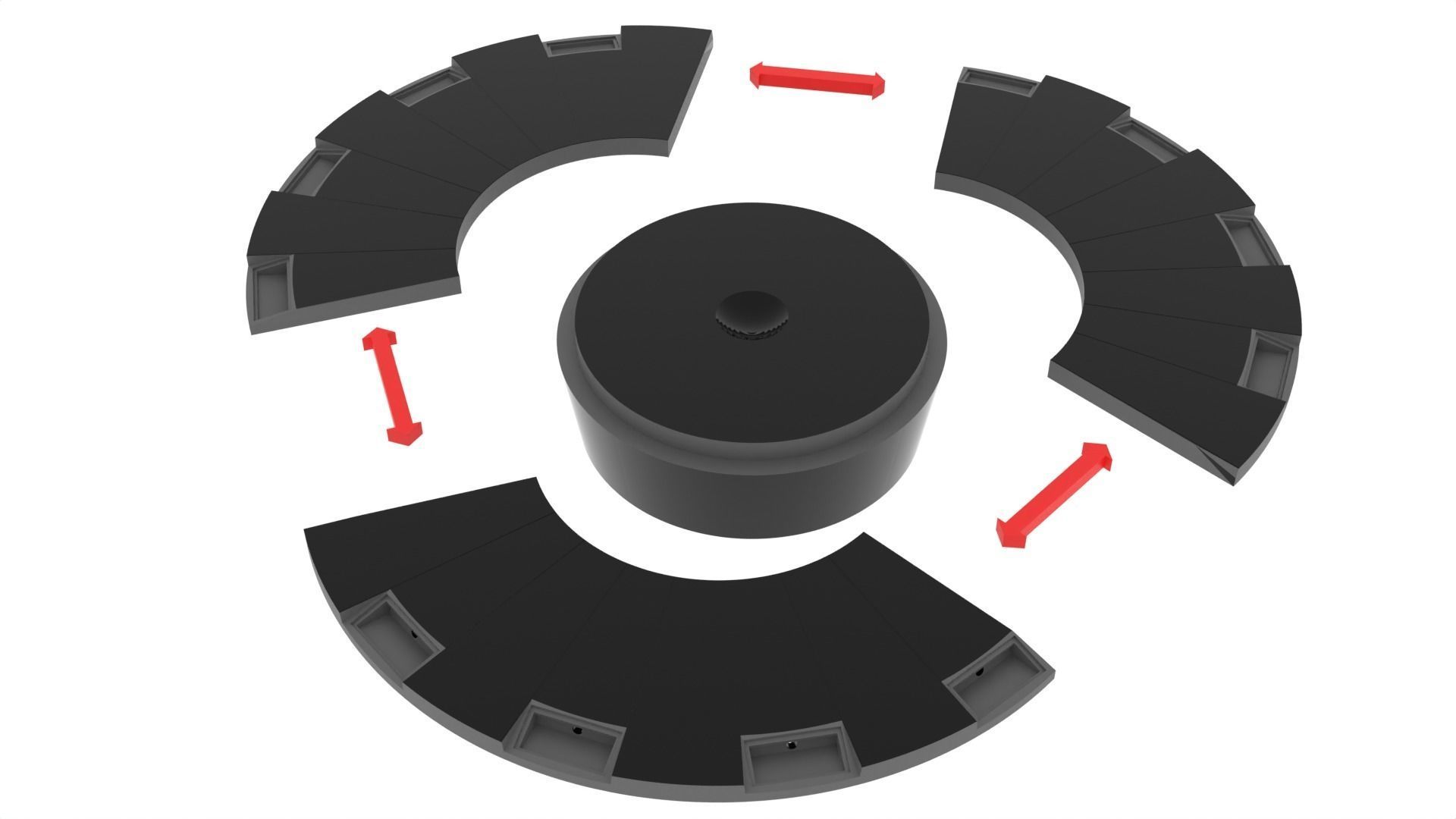 Set 6 - Death Star Conference Room 1-12 scale Blackseries  3D print model_46