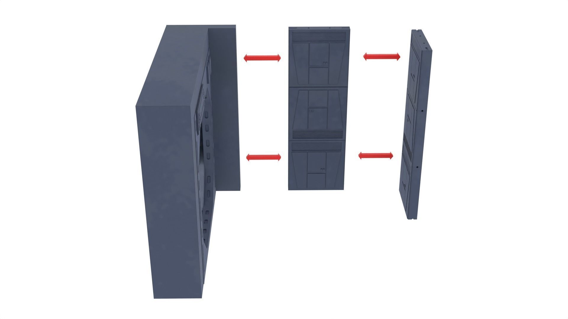 Set 6 - Death Star Conference Room 1-12 scale Blackseries  3D print model_42