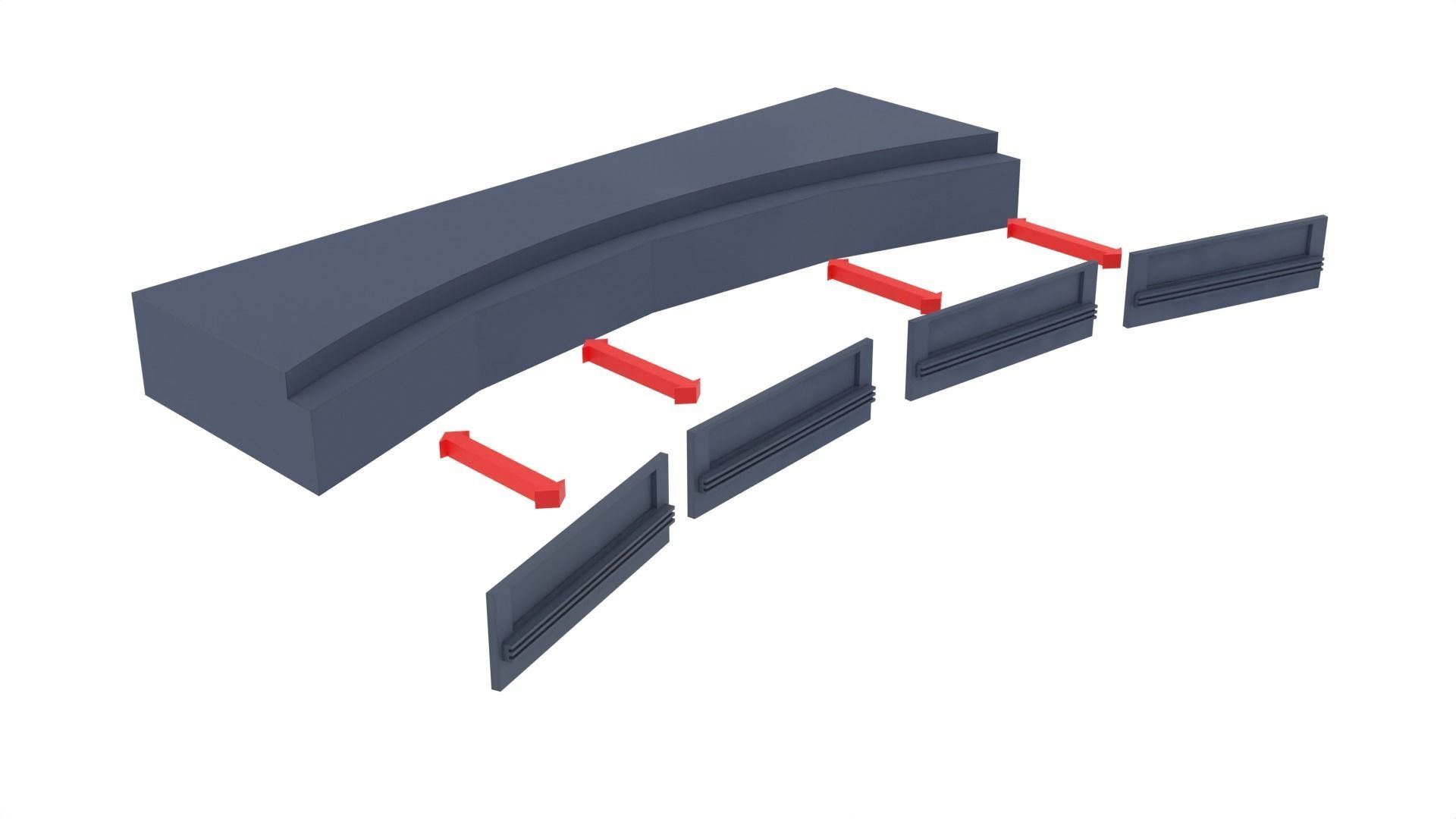 Set 6 - Death Star Conference Room 1-12 scale Blackseries  3D print model_27
