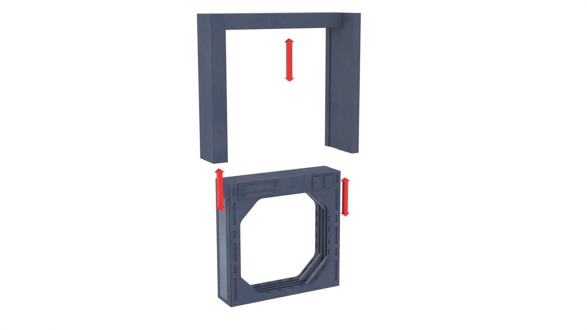 Set 6 - Death Star Conference Room 1-12 scale Blackseries  3D print model_20