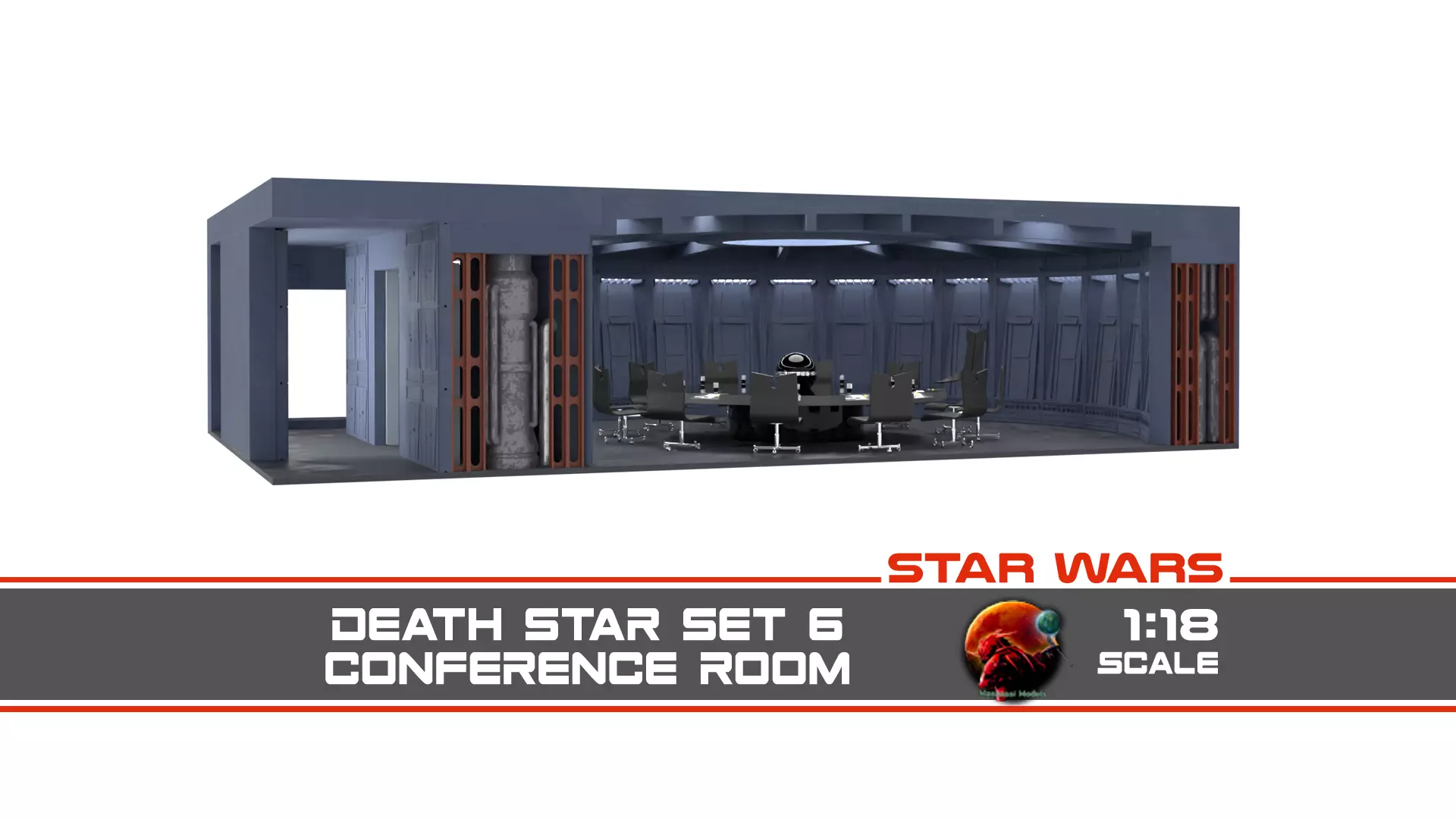 Set 6 - Death Star Conference Room 1-18 scale Kenner-Hasbro 3D print model_0