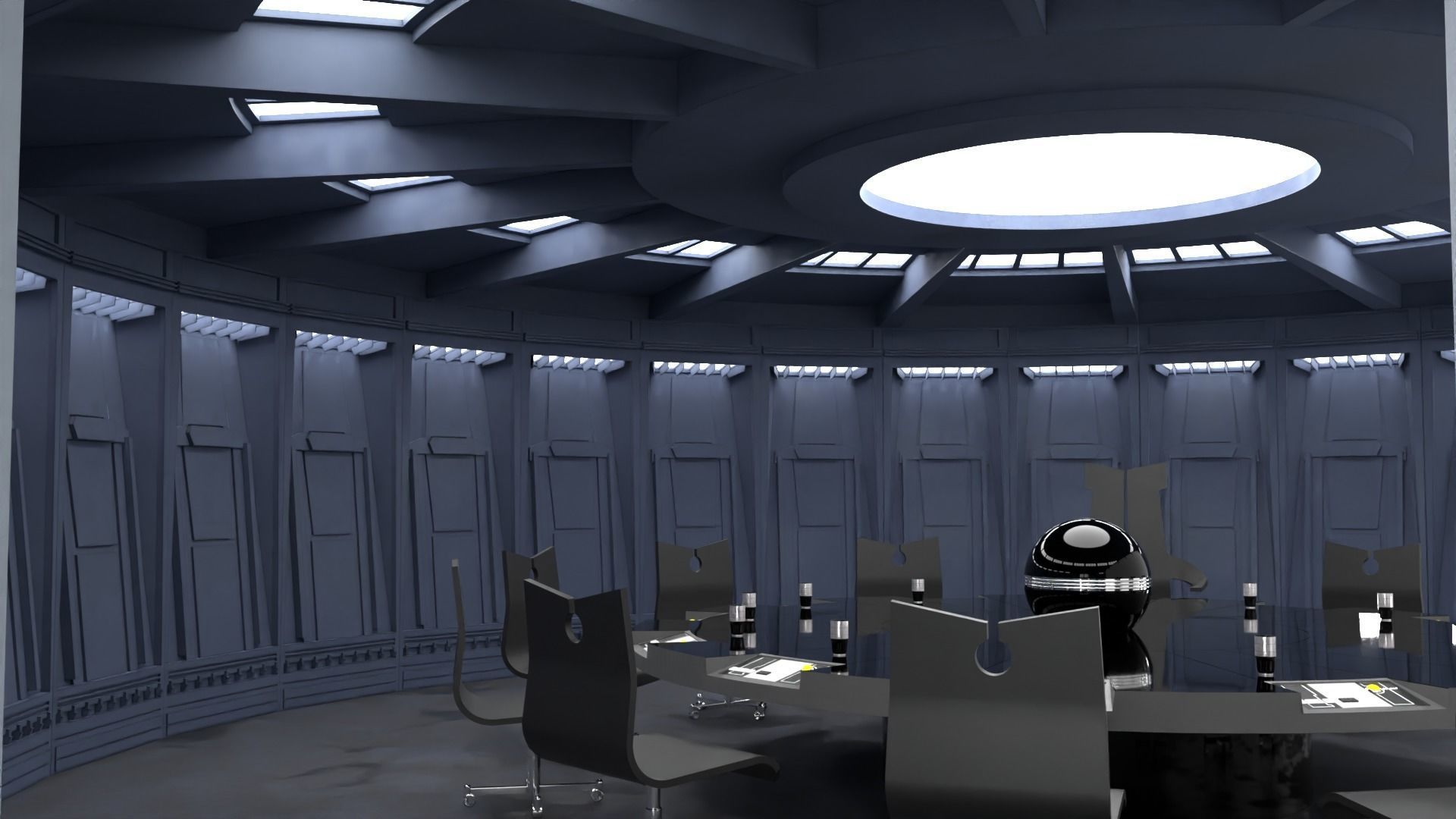 Set 6 - Death Star Conference Room 1-18 scale Kenner-Hasbro 3D print model_4
