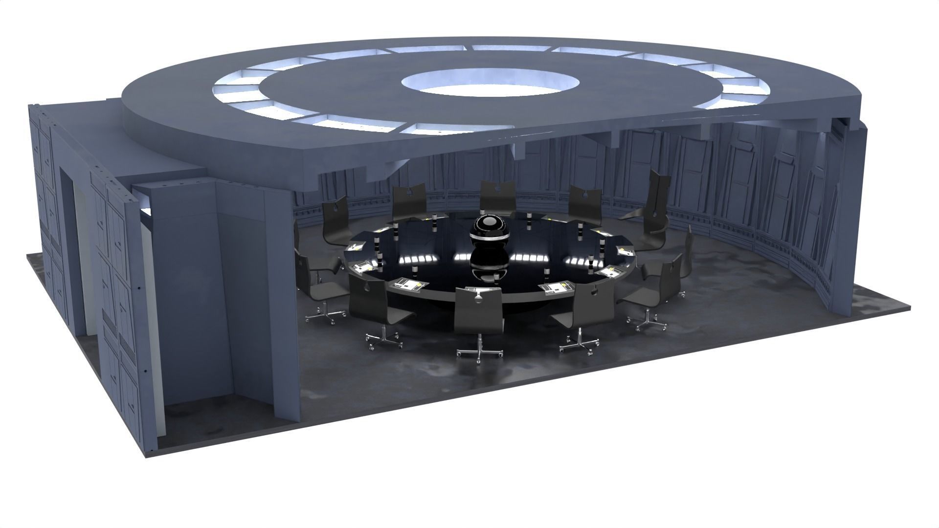 Set 6 - Death Star Conference Room 1-18 scale Kenner-Hasbro 3D print model_44