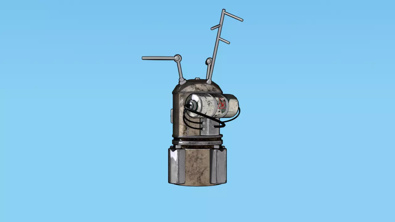 Info Robot Low-poly 3D model_7