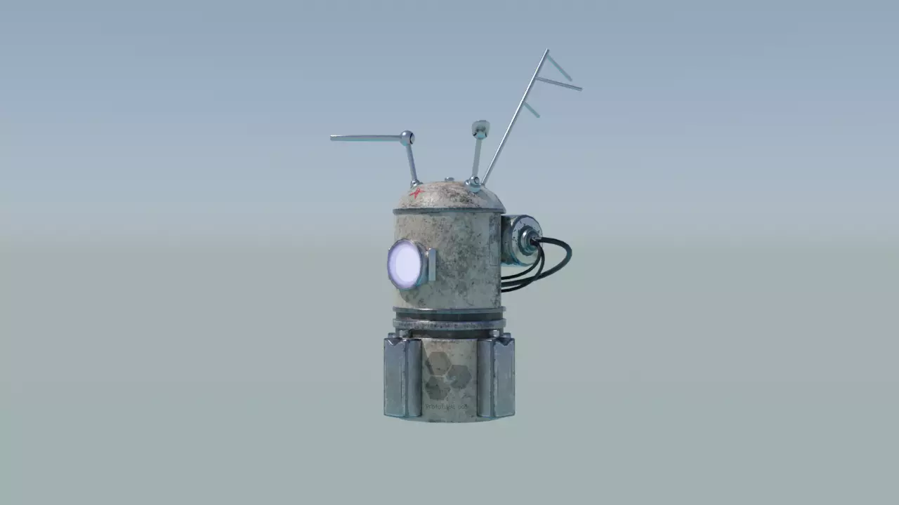 Info Robot Low-poly 3D model_4